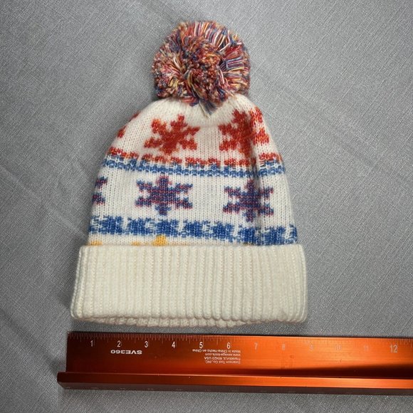 Knit Sweater & Beanie Hat Matching Set Rainbow Colorful Fair Isle PETITE MEDIUM - Picture 9 of 11